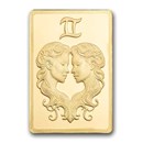1/2 gram Gold Bar - PAMP Suisse Zodiacs: Gemini