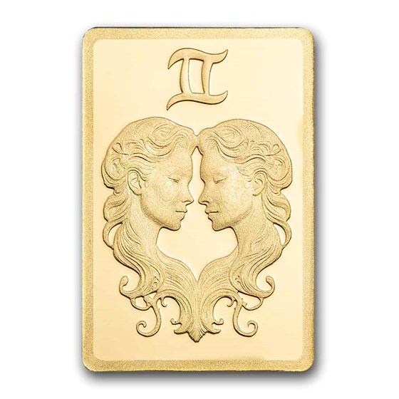 1/2 gram Gold Bar - PAMP Suisse Zodiacs: Gemini