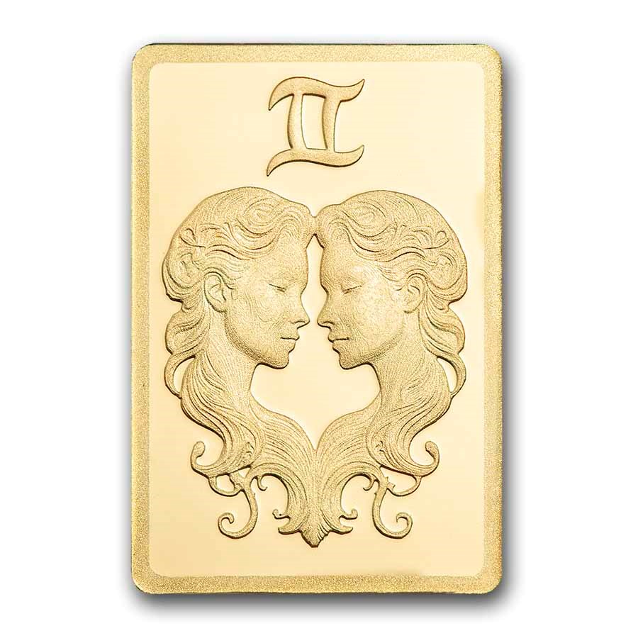 1/2 gram Gold Bar - PAMP Suisse Zodiacs: Gemini