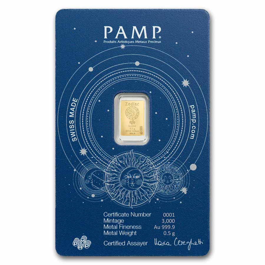 Buy 1/2 gram Gold PAMP Suisse Zodiacs: Leo | APMEX