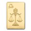 1/2 gram Gold Bar - PAMP Suisse Zodiacs: Libra