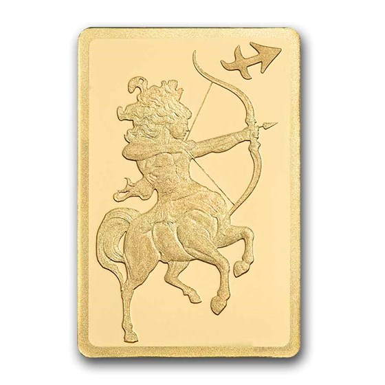 1/2 gram Gold Bar - PAMP Suisse Zodiacs: Sagittarius