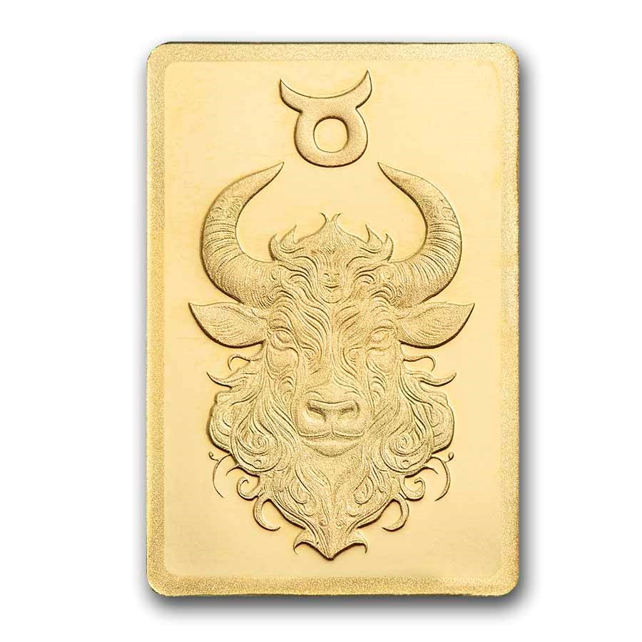 1/2 gram Gold Bar - PAMP Suisse Zodiacs: Taurus