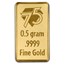 1/2 gram Gold Bar - Peanuts® Snoopy (75th Anniversary)