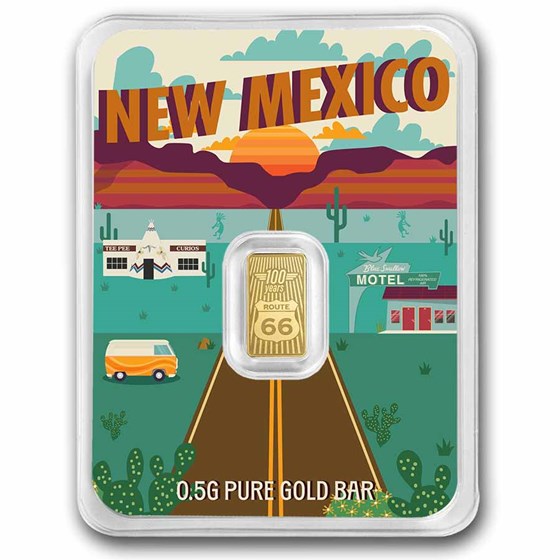 1/2 gram Gold Bar - Route 66 (New Mexico TEP)