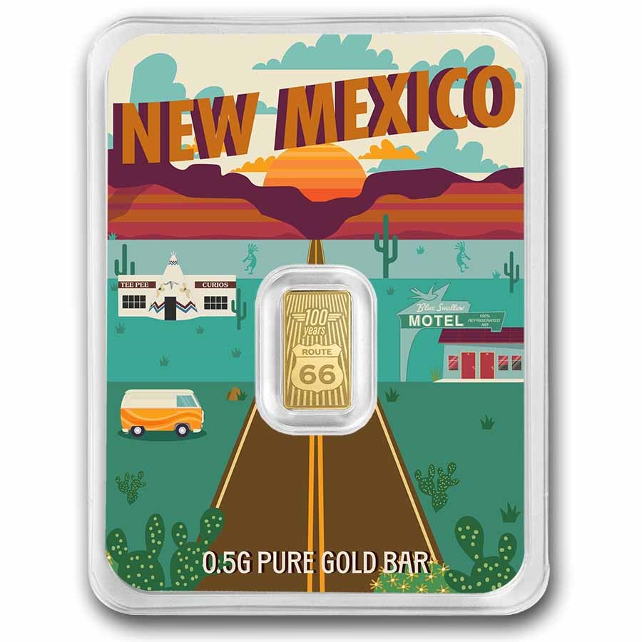 1/2 gram Gold Bar - Route 66 (New Mexico TEP)