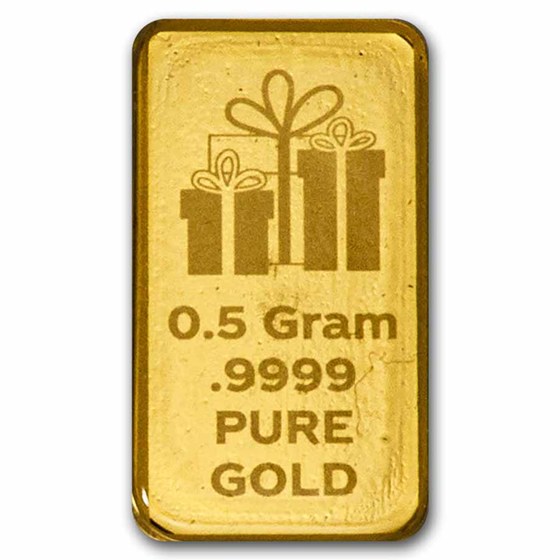 Tree Of Gold 1/2 gram Gold Bar - Santa (w/Christmas Trees Card, In TEP)