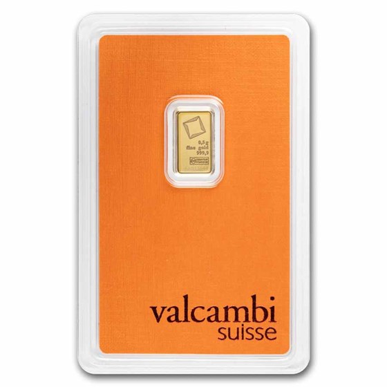 1/2 gram Gold Bar - Valcambi (In Assay)