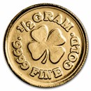 1/2 gram Gold Round: Four Leaf Clover - MPM