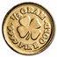 1/2 gram Gold Round - Four Leaf Clover
