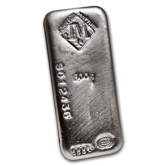 1/2 kilo Silver Bar - Johnson Matthey (Poured) 1/2 kilo Silver Bar - Johnson Matthey (Poured)