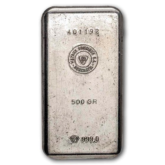 1/2 kilo Silver Bar - Métaux Précieux SA Métalor