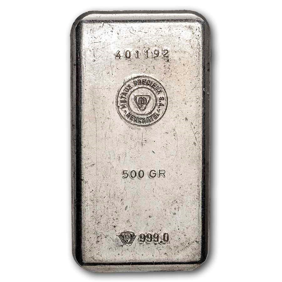 1/2 kilo Silver Bar - Métaux Précieux SA Métalor