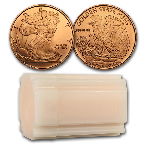 1/2 oz Copper Round - Walking Liberty (20 count tube) 1/2 oz Copper Round - Walking Liberty (20 count tube)