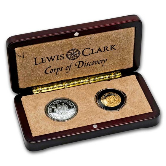 1/2 oz Gold & 1 oz Silver Round - 2004 Shawnee Tribe 2-Coin Set 1/2 oz Gold & 1 oz Silver Round - 2004 Shawnee Tribe 2-Coin Set