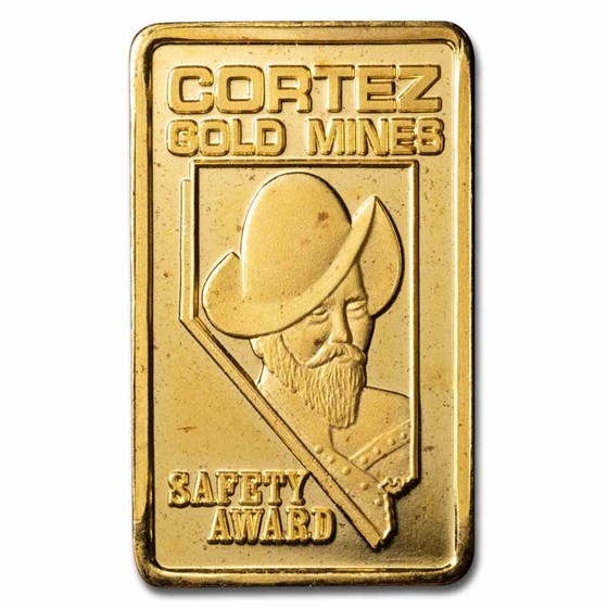 1/2 oz Gold Bar - Cortez Gold Mines Safety Award (NWTM) 1/2 oz Gold Bar - Cortez Gold Mines Safety Award (NWTM)