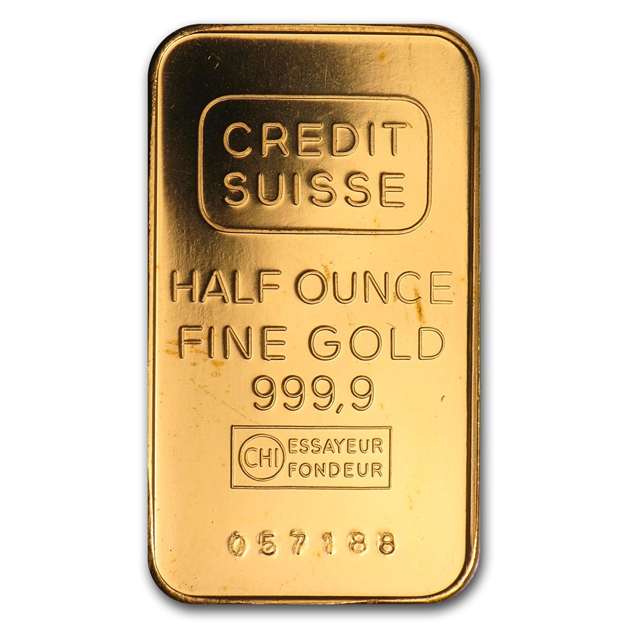 1/2 oz Gold Bar - Credit Suisse