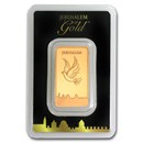 1/2 oz Gold Bar Holy Land Mint Dove of Peace (In Assay)