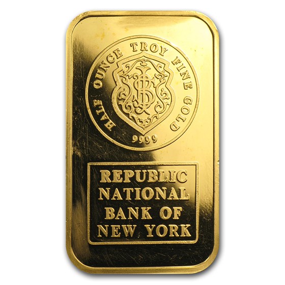 1/2 oz Gold Bar - Johnson Matthey (Republic Bank New of York) 1/2 oz Gold Bar - Johnson Matthey (Republic Bank New of York)