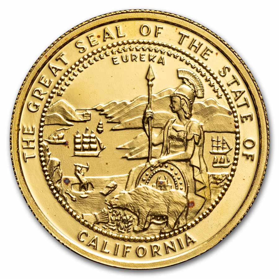 1/2 oz Gold Round - Great Seal of California (Rarities Mint)