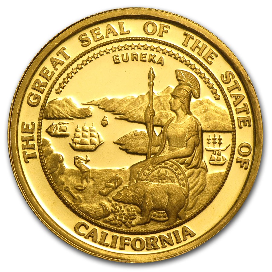1/2 oz Gold Round - Great Seal of California