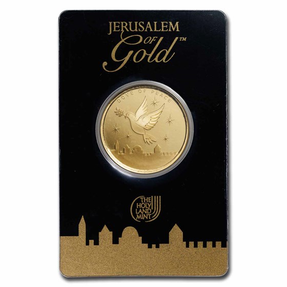 1/2 oz Gold Round - Holy Land Mint Dove of Peace (In Assay)