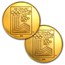 1/2 oz Gold Round - Lake Placid Olympics Set (2 Piece Set)