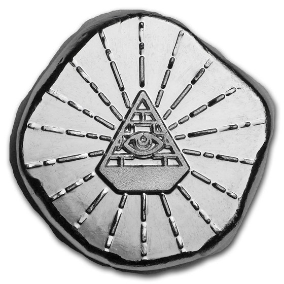 1/2 oz Hand Poured Lucky Pieces - 9Fine Mint (All Seeing Eye) 1/2 oz Hand Poured Lucky Pieces - 9Fine Mint (All Seeing Eye)