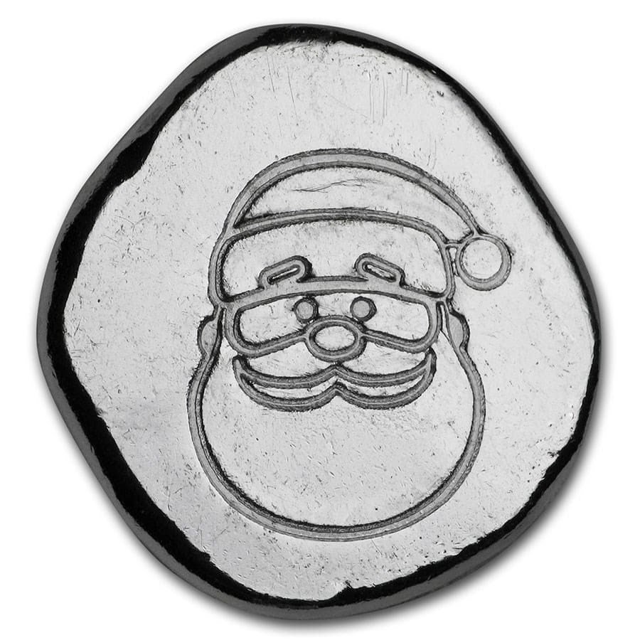 1/2 oz Hand Poured Lucky Pieces - 9Fine Mint (Santa Claus)