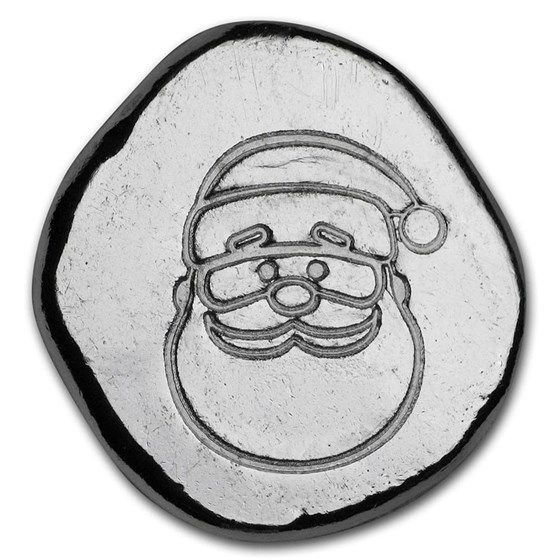 1/2 oz Hand Poured Lucky Pieces - 9Fine Mint (Santa Claus) 1/2 oz Hand Poured Lucky Pieces - 9Fine Mint (Santa Claus)