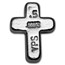 1/2 oz Hand Poured Silver Cross