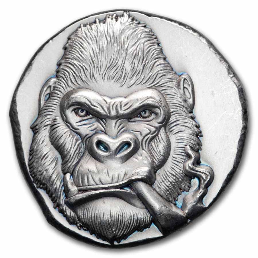 1/2 oz Hand Poured Silver - Gorilla Goon