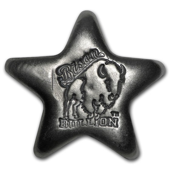 1/2 oz Hand Poured Silver Star - BB 1/2 oz Hand Poured Silver Star - BB