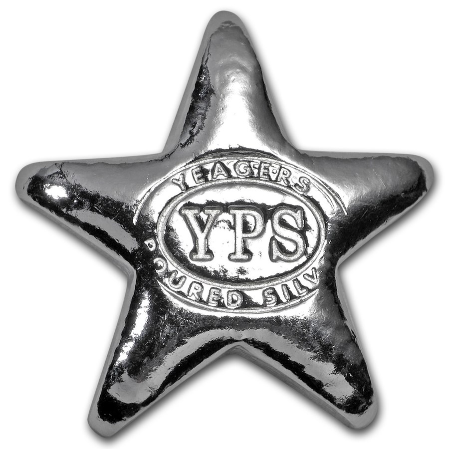 1/2 oz Hand Poured Silver Star - YPS
