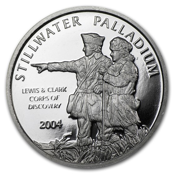 1/2 oz Palladium Round - Johnson Matthey Lewis & Clark (Single) 1/2 oz Palladium Round - Johnson Matthey Lewis & Clark (Single)