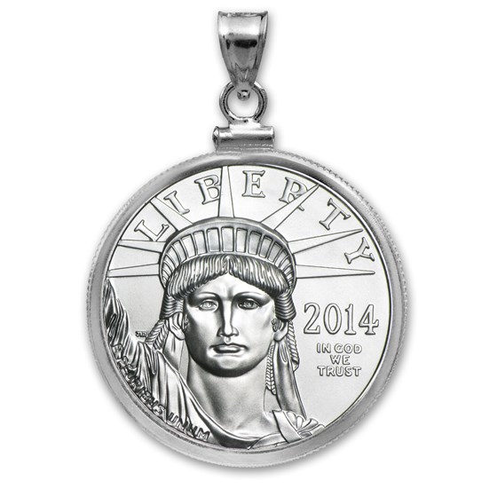 1/2 oz Platinum Eagle White Gold Pendant (Polish-ScrewTop Bezel) 1/2 oz Platinum Eagle White Gold Pendant (Polish-ScrewTop Bezel)