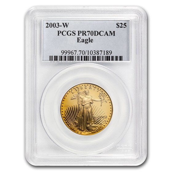 1/2 oz Proof American Gold Eagle PR-70 PCGS (Random Year) 1/2 oz Proof American Gold Eagle PR-70 PCGS (Random Year)