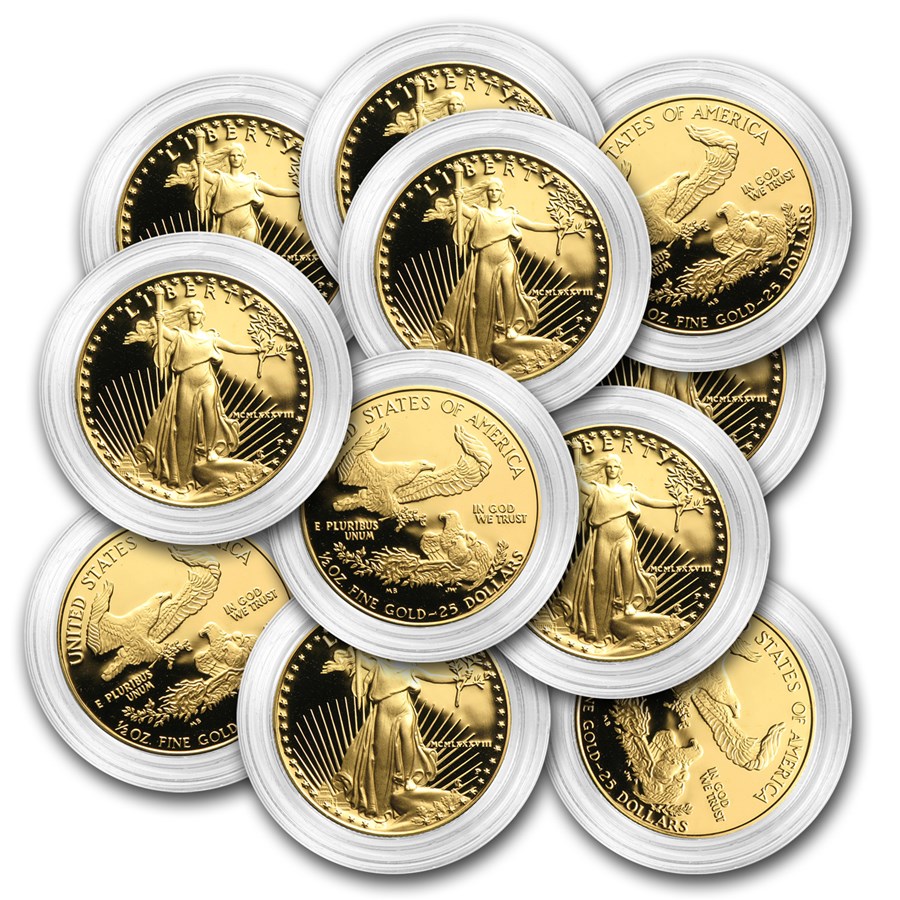 1/2 oz Proof American Gold Eagle (Random, Capsule Only)
