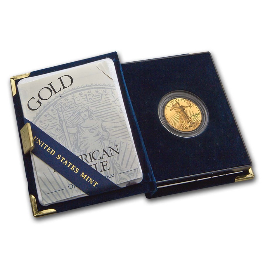 1/2 oz Proof American Gold Eagle (Random Year, w/Box & COA)