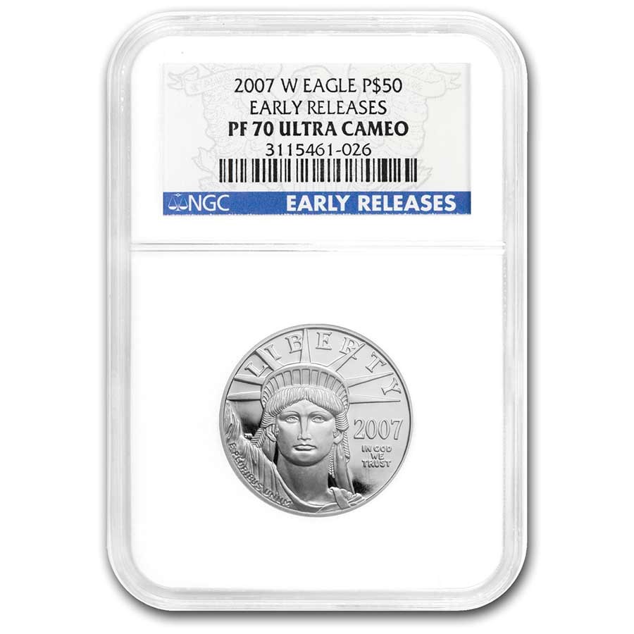 1/2 oz Proof American Platinum Eagle PF-70 NGC (Random Year)