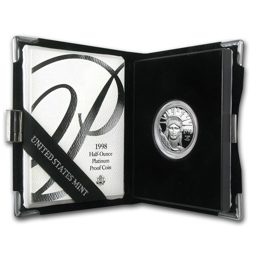1/2 oz Proof American Platinum Eagle (Random Year, w/Box & COA)