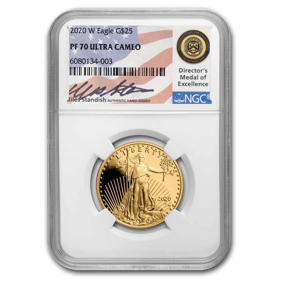 1/2 oz Proof Gold Eagle PF-70 NGC (Random Year/Signature)