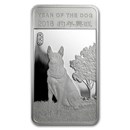 1/2 oz Silver Bar - APMEX (2018 Year of the Dog)