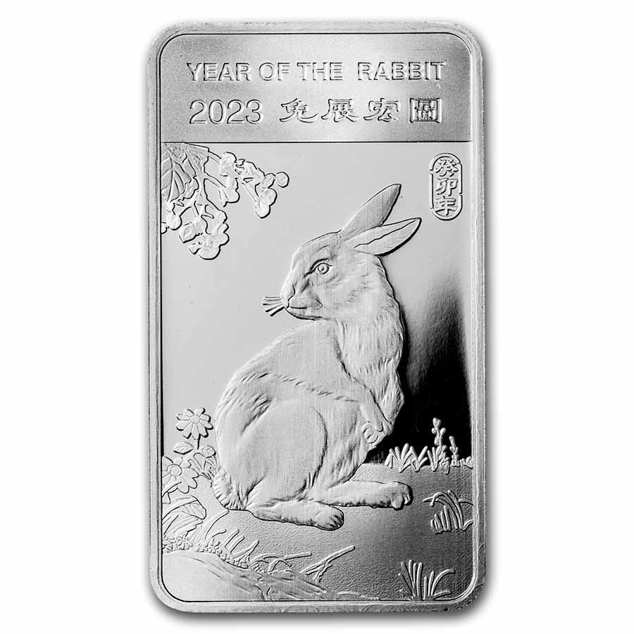 1/2 oz Silver Bar - APMEX (2023 Year of the Rabbit)
