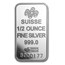 1/2 oz Silver Bar - PAMP Suisse (Fortuna, In Assay)