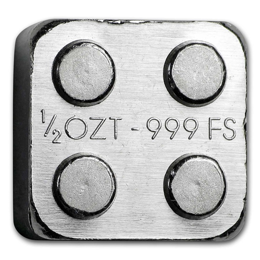 1 Oz Building Block Bar (2 x 4) - .999 Pure Silver
