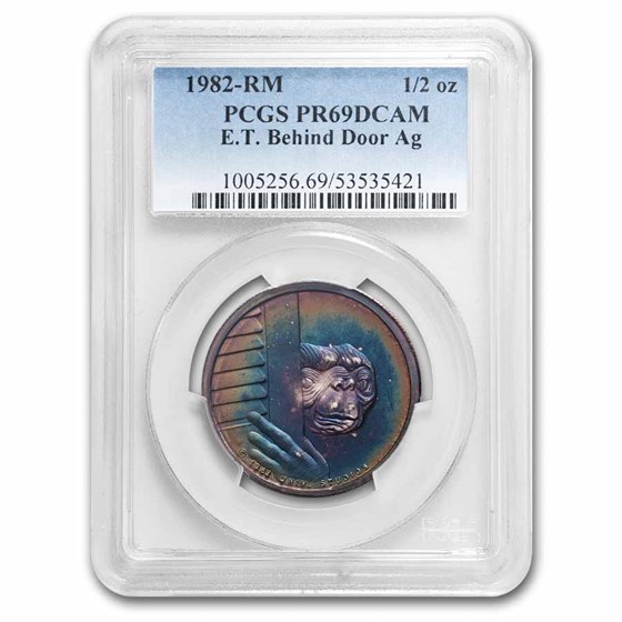 1/2 oz Silver Round- 1982 E.T. Behind Door PR-69 PCGS