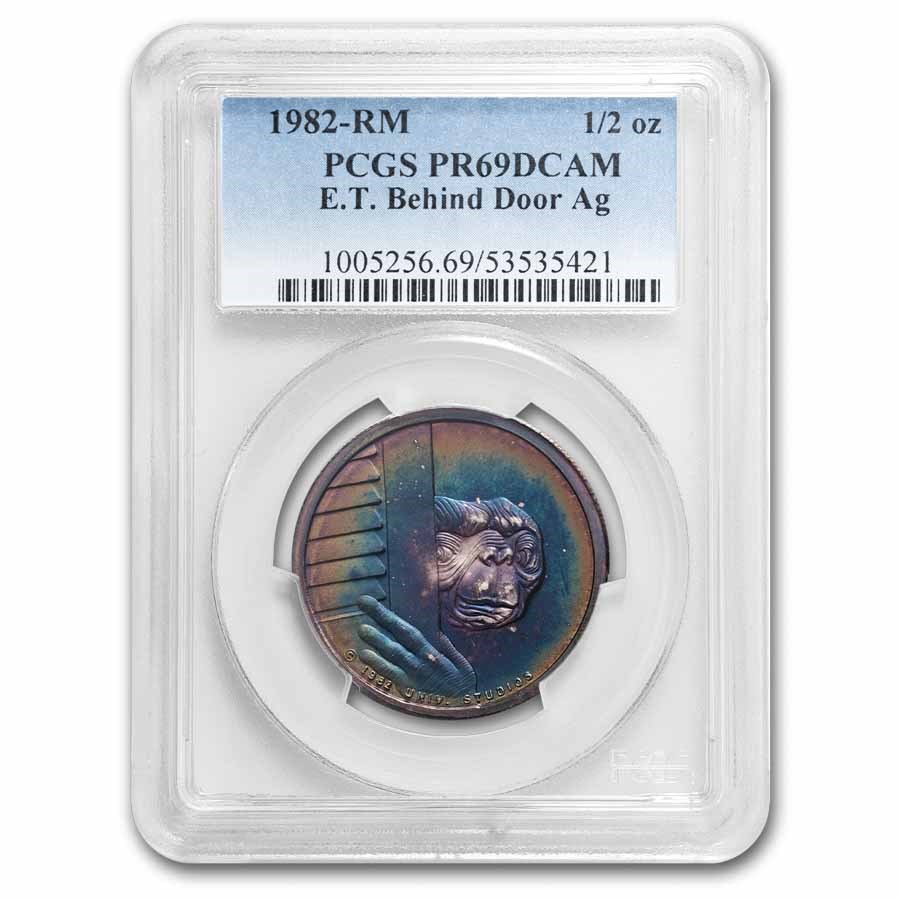 1/2 oz Silver Round- 1982 E.T. Behind Door PR-69 PCGS
