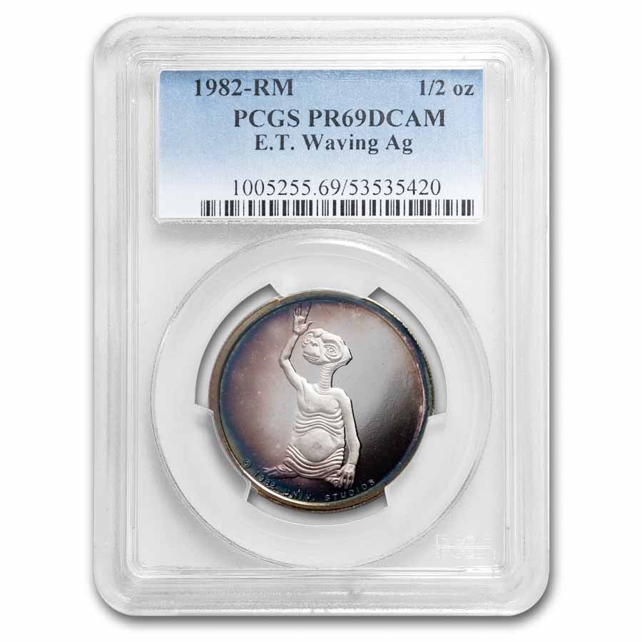 1/2 oz Silver Round- 1982 E.T. Waving PR-69 PCGS