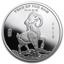 1/2 oz Silver Round - APMEX (2015 Year of the Ram)